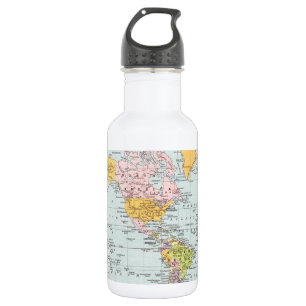 Vintage World Map 532 Ml Water Bottle