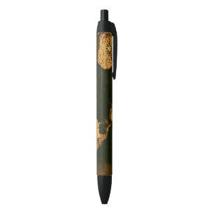 Vintage World Map Antique Cartography Art Black Ink Pen