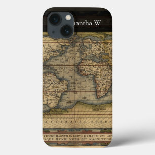 Vintage World Map Atlas Historical Design iPhone 13 Case