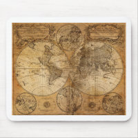 Vintage World Map Atlas