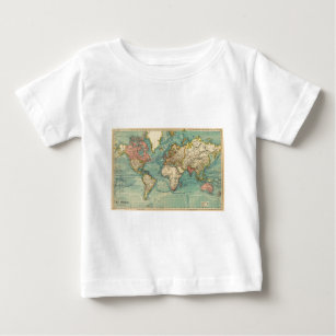 Vintage World Map Baby T-Shirt