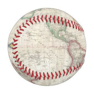 Vintage WORLD MAP Baseball