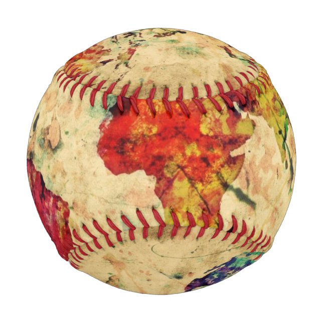 Vintage world map baseball (Front)