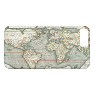 Vintage World Map by Abraham Ortelius 1587–1595 Case-Mate iPhone Case