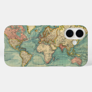 Vintage World Map iPhone 16 Case