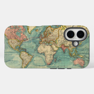 Vintage World Map iPhone 16 Case