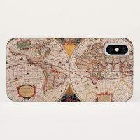 Vintage World Map Circa 1600
