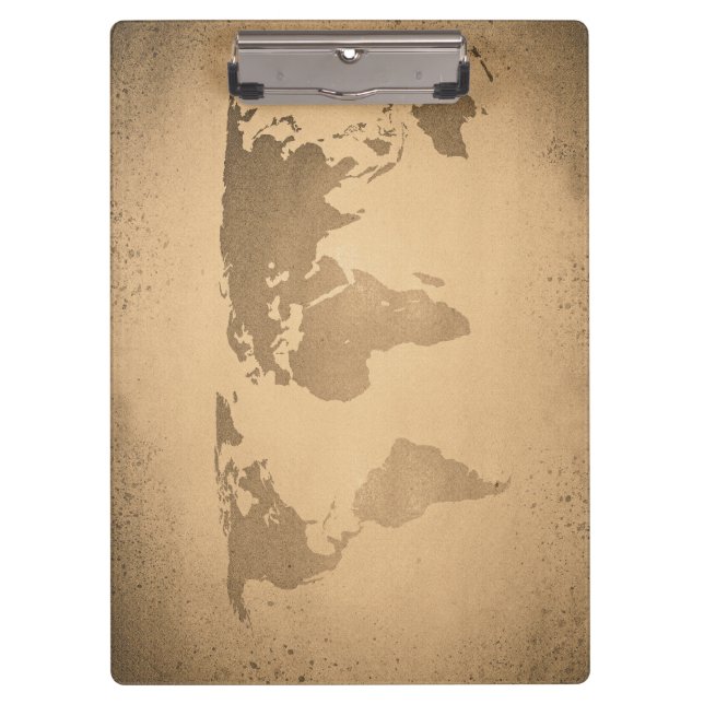 Vintage world map clipboard (Front)