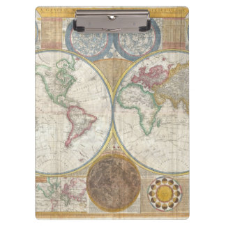 Vintage WORLD MAP Clipboard