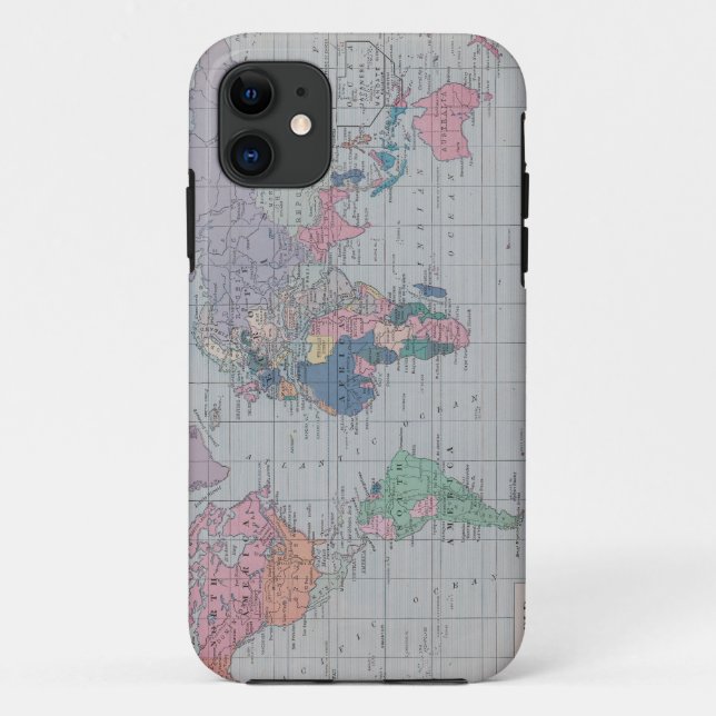 Vintage World Map iphone case (Back)