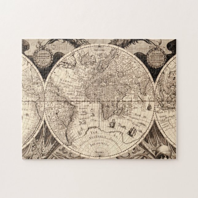 Vintage World Map Jigsaw Puzzle (Horizontal)