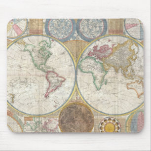 Vintage WORLD MAP Mouse Pad