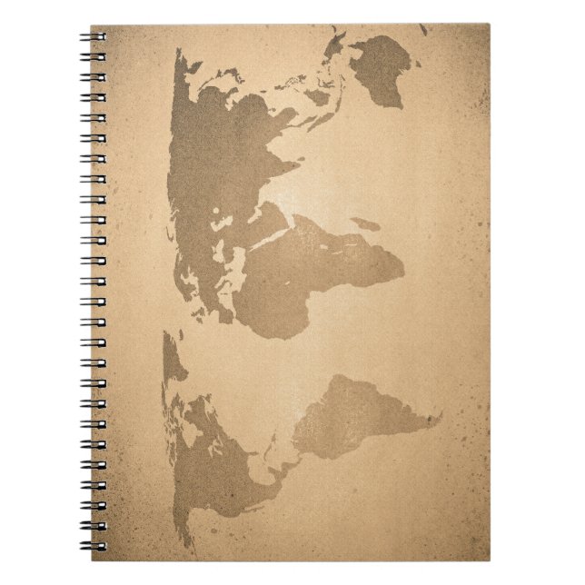 Vintage world map notebook (Front)