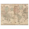Vintage World Map Old Paper Junk Journal Page 