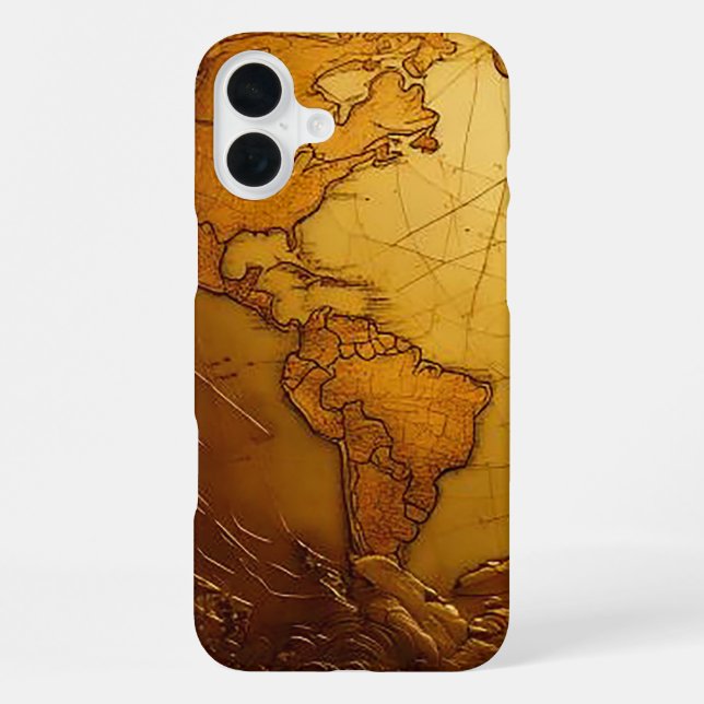 Vintage World Map Phone Case (Back)