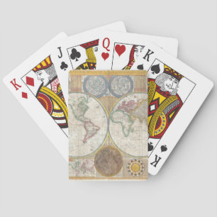 Vintage WORLD MAP Playing Cards
