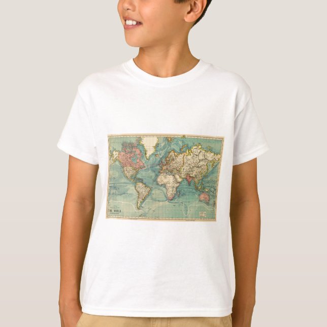 Vintage World Map T-Shirt (Front)