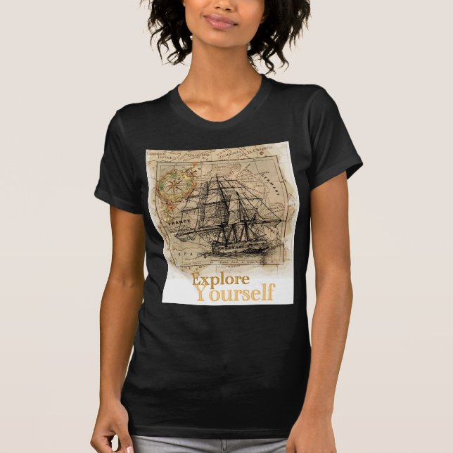 Vintage World Map T-Shirt (Front)