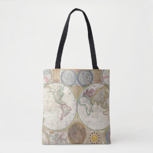 Vintage WORLD MAP Tote Bag