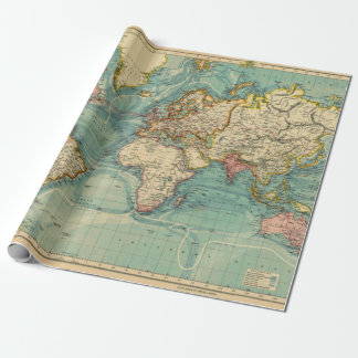 Vintage World Map Wrapping Paper