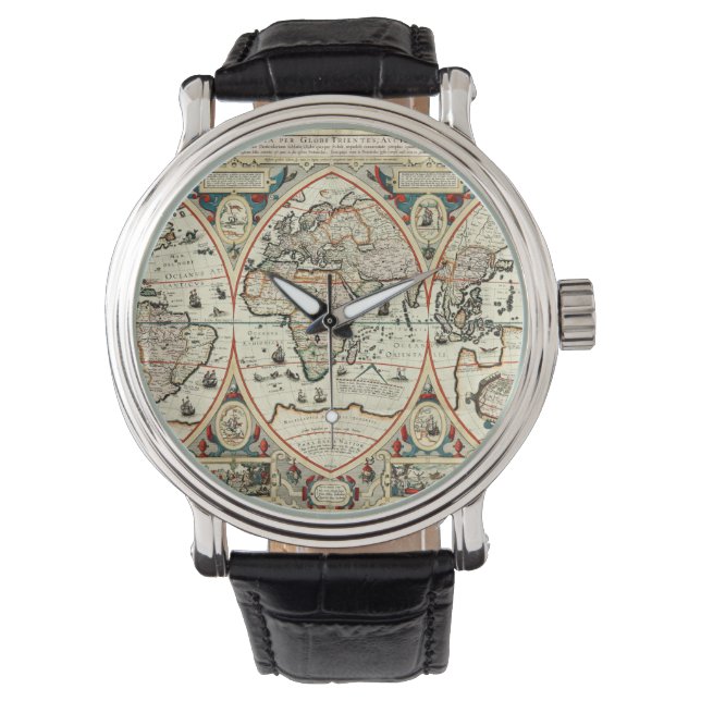 vintage world map year 16 watch (Front)