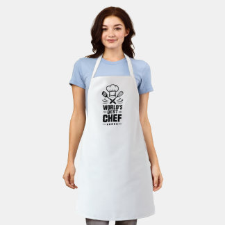 Vintage “World’s Best Chef” Gourmet Typography Des Apron