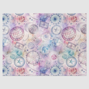 Vintage World Travel Stamp Pattern (4) Tissue Paper