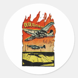 Vintage World War 2 Mustang Fighter - P-51 Mustang Classic Round Sticker
