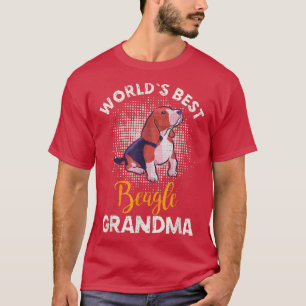 Vintage World's Best Beagle Dog Grandma Funny Pupp T-Shirt