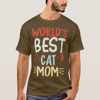 Vintage World's Best Cat Mum Meow Cat Best Cat Mum T-Shirt