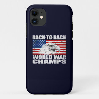 Vintage Worn World War Champs Eagle & US Flag Case-Mate iPhone Case