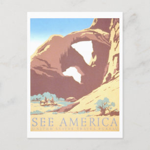 Vintage WPA Parks Travel Poster: "See America" Postcard