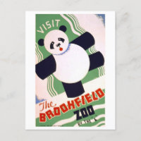 Vintage WPA Poster for Brookfield Zoo Chicago
