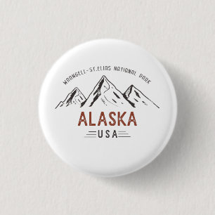 Vintage Wrangell-St.Elias National Park T-Shirt 3 Cm Round Badge
