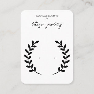 Vintage Wreath Earring Display Business Card