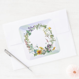 Vintage Wreath Shipping Labels with Classic Appeal