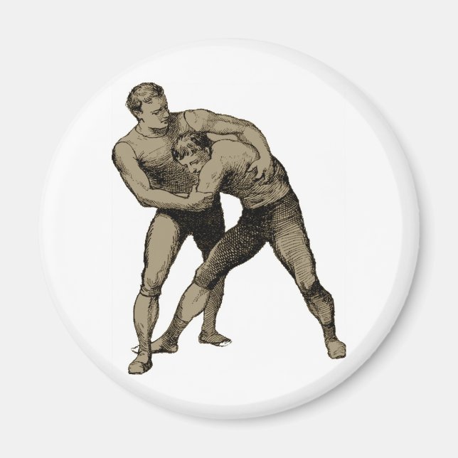 VINTAGE WRESTLER MAGNET (Front)
