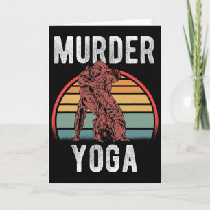Vintage Wrestling Murder Yoga Whistler Humor _1 Card