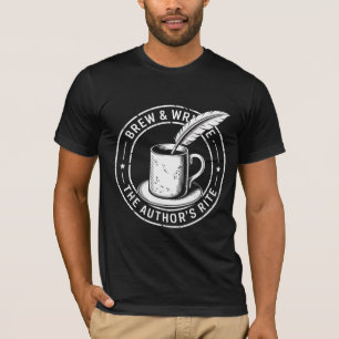 Vintage Writer Coffee The Authors Rite Journalling T-Shirt