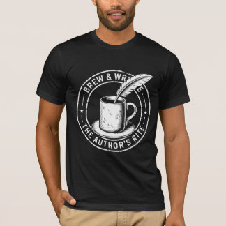 Vintage Writer Coffee The Authors Rite Journalling T-Shirt