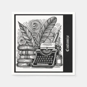 Vintage Writer's Theme 2 Napkin