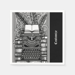 Vintage Writer's Theme 3 Napkin