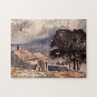 Vintage Wuthering Heights Bronte Landscape Jigsaw Puzzle