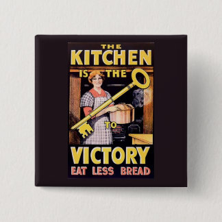 Vintage WW1 Food Rationing Kitchen 15 Cm Square Badge