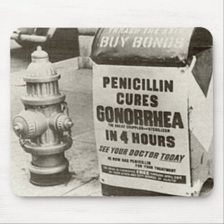 Vintage WW2 Penicillin Gonorrhoea Advert Mouse Pad