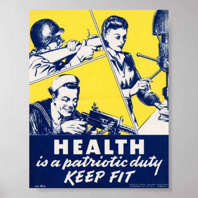 Vintage WW2 Propaganda Poster (Front)
