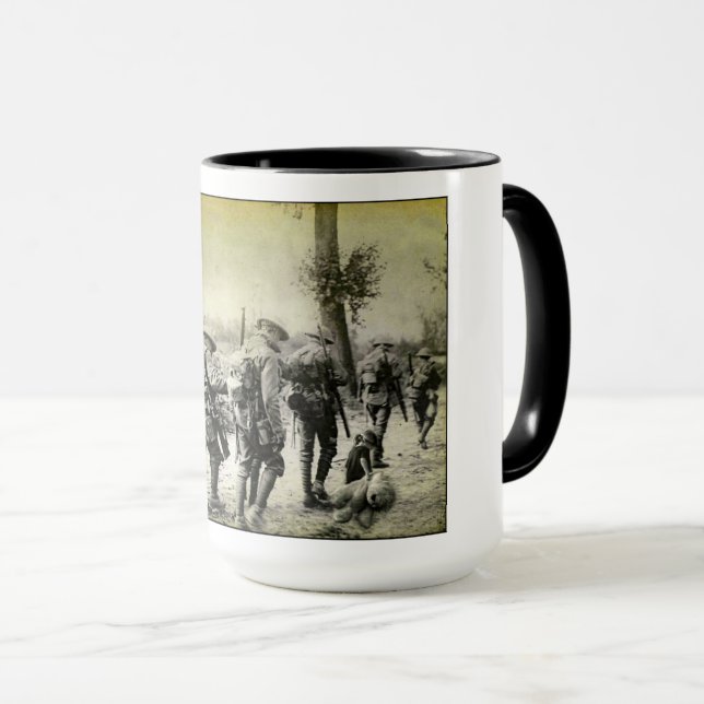 Vintage WWI Photo Beverage Mug (Front Right)