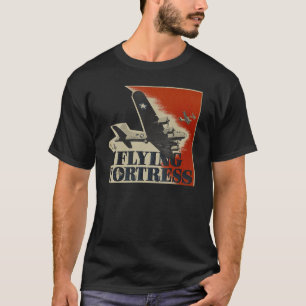 Vintage WWII B 17 USA Warplane B17 Flying Fortress T-Shirt