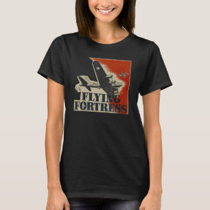 Vintage WWII B 17 USA Warplane B17 Flying Fortress T-Shirt