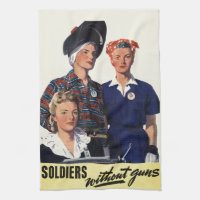 Vintage WWII Soldiers Without Guns Feminist Art